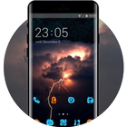 Thunder theme space interstellar fire icon