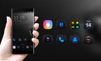 برنامه‌نما Theme for black drip raindrop wallpaper عکس از صفحه