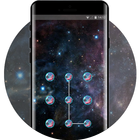 science universe space dark planet lock theme icône