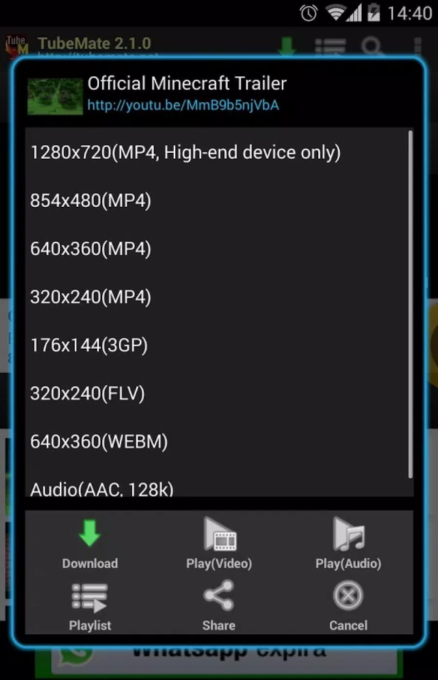 Tubemate 2.2.7 Free Download