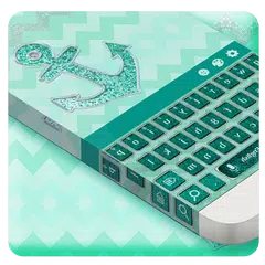 Turquoise Blue Keyboard Theme