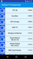 Türksat TV Frequencies capture d'écran 1