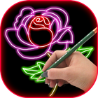 Learn How to Draw Glow Flower - Glow Flower Draw icône