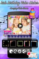 Kids Birthday Video Maker - Music Slideshow Maker capture d'écran 1