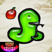 Snake and apple icon