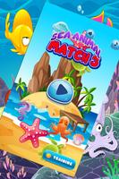 SEA ANIMAL MATCH 3 PUZZLE GAME Poster