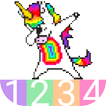 Unicorn Color By Number, Unicorns Coloring Pages