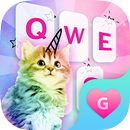 Thème de clavier Unicorn Kitty pour les filles APK