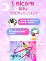 Tema Keyboard Unicorn Kitty untuk Girls poster