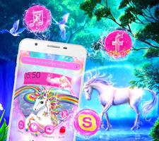 Unicorn Rainbow Pink Theme screenshot 2