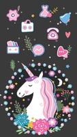 Unicorn Cartoon Theme imagem de tela 1