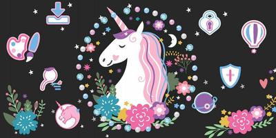 Unicorn Cartoon Theme imagem de tela 3