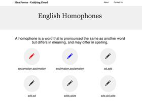 English Homophones -Ideaposter ảnh chụp màn hình 1