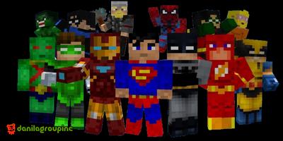 پوستر Superheroes Addon Minecraft