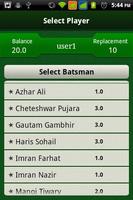 Cricket Selector capture d'écran 3
