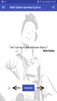 Bob Dylan Facts , Quotes  and Lyrics Plakat