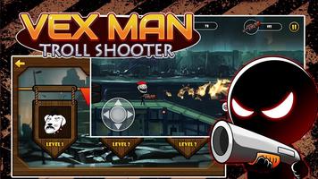 Vexman troll shooter - Stickman run and gun 2 ภาพหน้าจอ 3