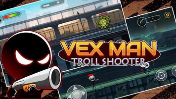 Vexman troll shooter - Stickman run and gun 2 screenshot 1
