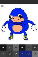 Pixel art Coloring by numbers for knuckles capture d'écran 2