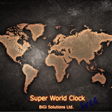 Super World Clock Free Zeichen