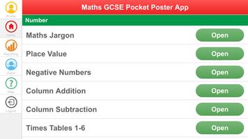 Maths GCSE Pocket Poster पोस्टर