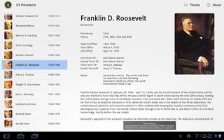 US Presidents for Tablet (Ads) screenshot 1