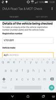 DVLA Road Tax & MOT Check screenshot 1