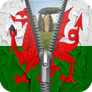 Wales flag zipper lock screen APK