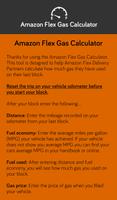 Amazon Flex - Gas Calculator اسکرین شاٹ 1