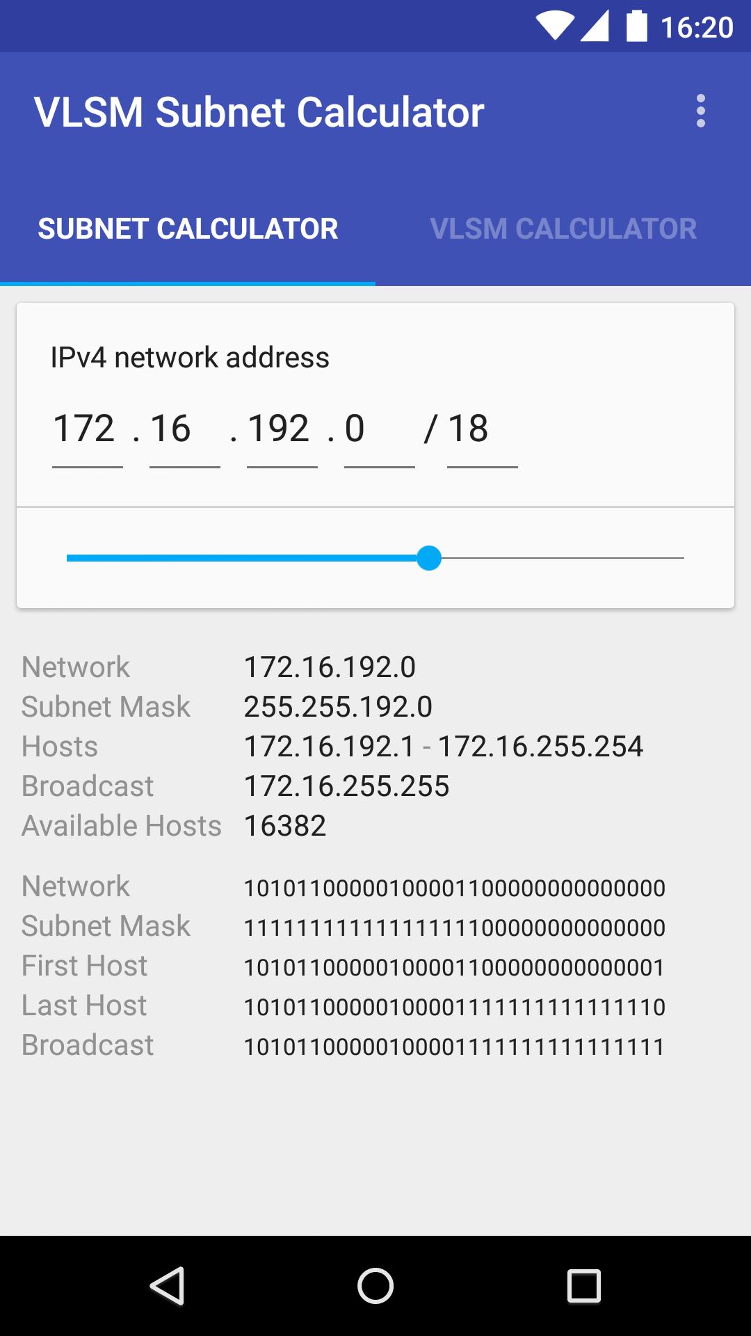 Download do APK de VLSM / CIDR Subnet Calculator para Android