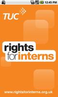 TUC Rights for Interns app poster