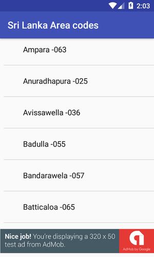Sri Lanka Area Telephone Codes APK for Android Download