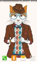 Hipster Cat Live Wallpapers Affiche