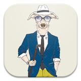 Hipster Dog Live Wallpapers Zeichen