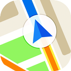 GPS y mapas sin conexión sin internet icono