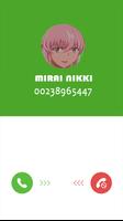 Fake Call & SMS - Mirai Nikki. Affiche