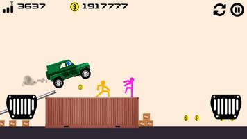 Monster Truck Games - Stickman Turbo Destruction imagem de tela 1