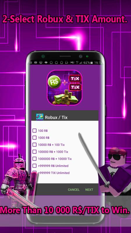 Instant Roblox Promo Codes Simulator Robux Tix For Android Apk - instant roblox promo codes simulator robux tix screenshot 4