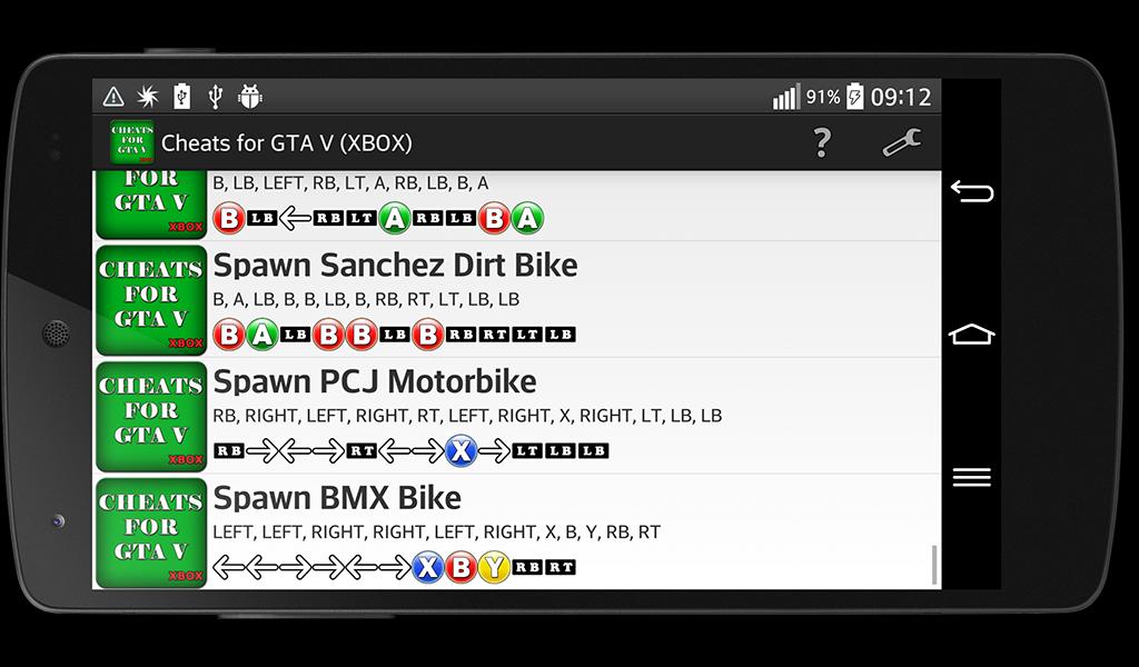 Slijm einde Soepel Cheats for GTA V (XBOX) APK for Android Download