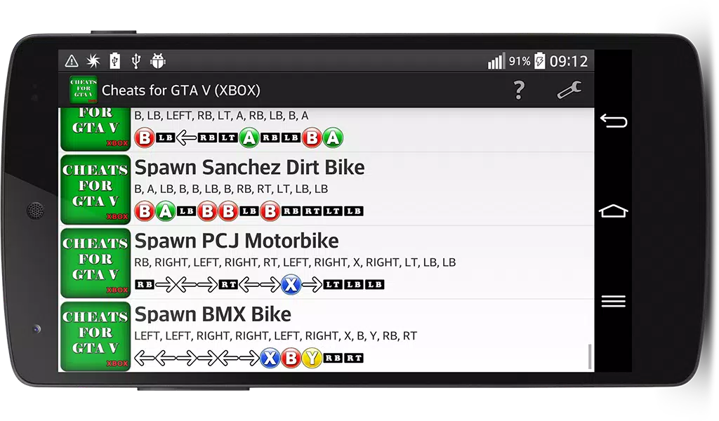 Kody do GTA V (XBOX) APK do pobrania na Androida