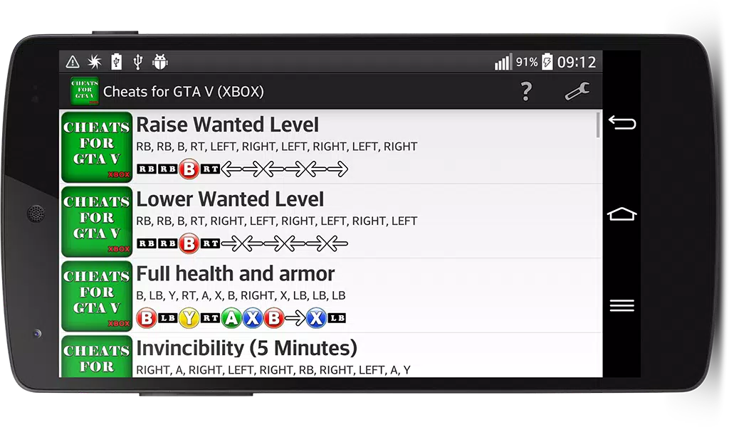 Kody do GTA V (XBOX) APK do pobrania na Androida