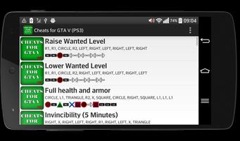 Cheats pour GTA 5 (PS3) capture d'écran 3