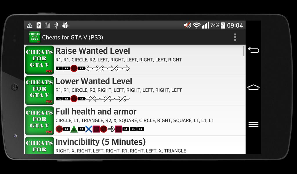 Cheats for GTA 5 (PS3) for Android - APK Download