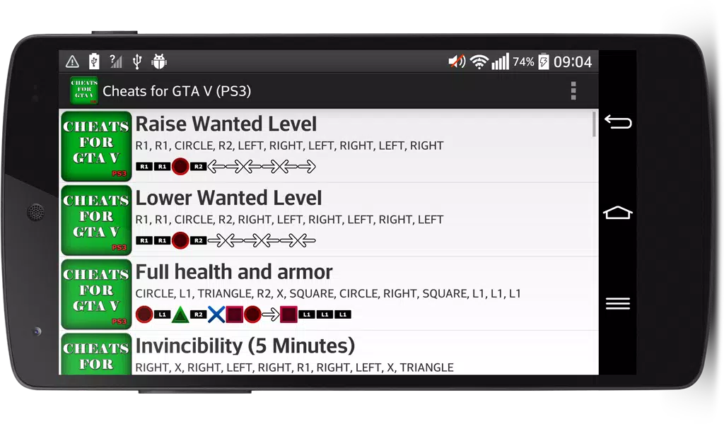 Cheats for GTA 5 (PS3) APK for Android Download