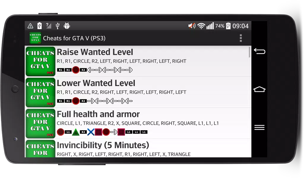 Android용 Cheats for GTA 5 (PS3) APK 다운로드