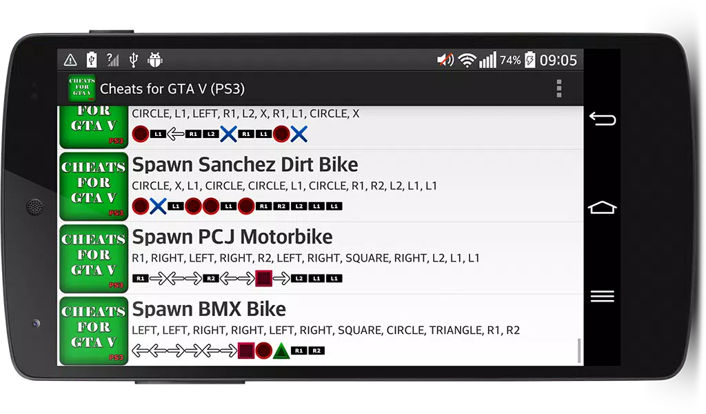 GTA V - Codigos - PS3