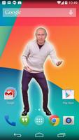 Dancing Putin on screen (prank poster