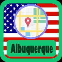 USA Albuquerque City Maps plakat