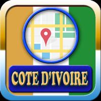 Cote D`ivoire Maps Plakat