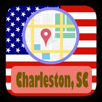 USA Charleston SC City Maps Affiche